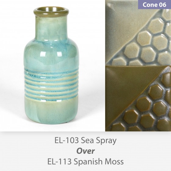 EL113 EL103 Spanish Glaze Sea - Spray Combination Moss over